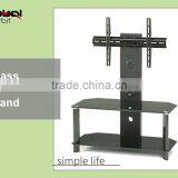 Living Room LCD Furniture Glass Movable Rotate TV Stand thumbnail-1