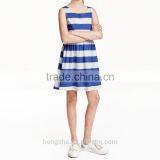 2016 Fashion Children Little Gilrs Cotton Jersey Stripe Print Dress HSD8073 thumbnail-1
