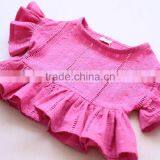 Baby Clothing Design Girls Hollow-out Horn Short Sleeve Tops and 5 Minutes of Pants Suit thumbnail-5