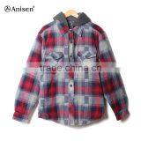 Express Wholesale Hooded Men Fleece Plaids Jacket thumbnail-1