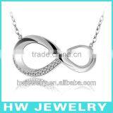 Silver Infinity Symbol Necklace thumbnail-1