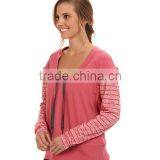 Women False Two-piece Sweatshirt With Scoop Neckline Features Adjustable Collar thumbnail-4