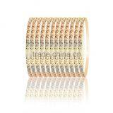 Indian Style 4 MM Three Tone Plated Micron Bangles thumbnail-1