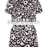 Wholesale Popular Full Print Ladies Summer Pyjama Cotton Short Pajamas Women Jersey Loungwear thumbnail-5