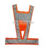 Wholesale Warning V-Shaped Polyester Reflective Safety Vest Made in China thumbnail-1