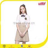 2016 Lace Collar New Design School Cheap Uniform Polo Shirt for Sweet Girls thumbnail-2