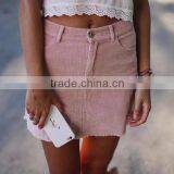 5549 Runwaylover Corduroy Sexy Pink Skirt thumbnail-2