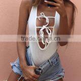 Runwaylover 5070 Ladies Sexy Deep Deep V-neck Tie Bodysuit thumbnail-1