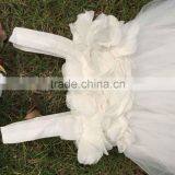 New Design 2015 Flower Girl Dress Girls White Dress Chiffon Girls Dress thumbnail-4