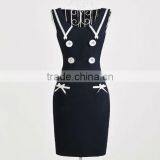 White Strim African Ladies Summer Dresses thumbnail-1