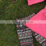 2-7t FALL/Winter Kids OUTFITS 3 Pieces Scarf Pant Sets Girls Hot Sell Aztec Boutique Clothes Kids Hot Pink Top Sets thumbnail-3