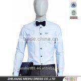 Contrast Color Non-iron Washed Oxford Tuxedo Shirt thumbnail-1