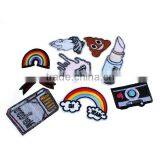 Fabric Iron On Patches At Random Rainbow Cigarette Embroidered Patch Custom thumbnail-2