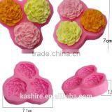 Three Carnations Shaped Silicone Chocolate Mould,soap Mold,diy Cake Mould thumbnail-1