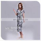 Apparel& Fashion Underwear& Nightwear Sleepwear& Pajamas Summer Bamboo Fiber Pajama Capri Set Women thumbnail-4