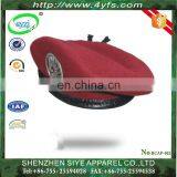 Red Color 100% Wool Military Beret Cap thumbnail-1