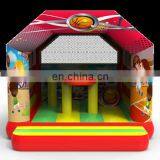 2017 New Design Cheap Movable 0.55mm PVC Inflatable Jumping Bounce Castle House With Basketball Hoop Inside thumbnail-1
