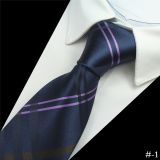 Double-brushed Adult Silk Woven Neckties Striped Gold