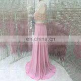 Hot Sale Two-Piece Heavy Beaded Chiffon Pink Evening Dresses LX284 thumbnail-3