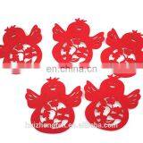 Eco-friendly Animals/ Flowers Felt Christmas Decoration Felt Coaster for Cup thumbnail-4