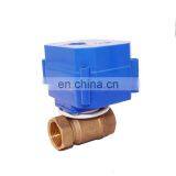 BSP Dn15 Dn20 Brass Standard Port Mini Motor nc Electric Automatic Ball Valve for Washing Machine Drain Pump thumbnail-2