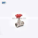 BT4017 Best Prices Stainsteel Brass Kitz Gate Valve With Red Handle thumbnail-2