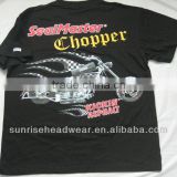 heat transfer printing t shirt with motorcycle printing