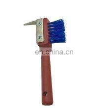 New Metal Equipment Hook Cleaning Tool Long Handle Shoe Wooden Horse Hair Body Brush thumbnail-3