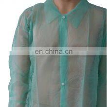 Visitor Gown Disposable Green Laboratory Jacket With Elastic Jacket Anti Dust Hospital Uniform thumbnail-3