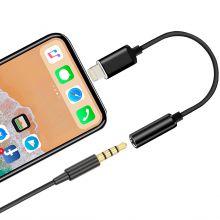 metal MFi  Lightn ing to 3.5 mm headphone jack adapter aux audio converter cable for iPhone 12/12 Pro/13/13 Pro Max