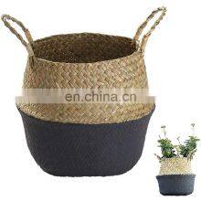 Foldable Seagrass Plant Basket Handmade Woven Seagrass Basket thumbnail-2