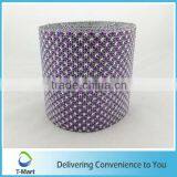 Purple Plastic Rhinestone Mesh For Wedding Dress