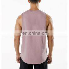 Summer New Blank Custom Sleeveless Shirt Sweat-Wicking Men's Gym Tank Top Solid Color Casual Sportswear Basketball Clothes thumbnail-4