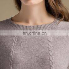Women's 100% Cashmere Oversize Sweater Chunky Knit Batwing Sleeves Crew Neck Casual Style Winter Season OEM Service Available thumbnail-6