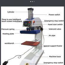 23X30cm Commercial Grade Professional Small Pneumatic Heat Press Machine for Lable/tshirt thumbnail-4