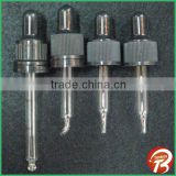 Glass pipette for amber glass bottle