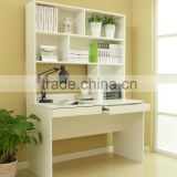 White wood study room chinese style bookcase/ study table/ computer desk (SZ-FCB396)