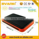 hot new products for 2015 Waterproof solar power bank 100000mah Universal power bank dual usb externl battery