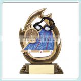 New design gifts souvenir resin swimming trophy