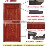 New Modern Design Sapele Inter Wood Doors Plain Solid Wood Doors Flash Door for Interior thumbnail-2