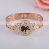 New Fashion Lucky Horse Female Bangle Rose Gold Bracelet For Women thumbnail-2
