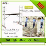 GS TUV approved step platform multi-purpose aluminum folding scaffolding ladder AY-J0206
