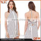 New Arrival Stock Supply Halterneck Backless Sexy Fashion Women Dress With Latest Design thumbnail-1