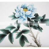 Beautiful China special material nature handmade Peony Painting