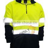 High visibility reflective men's safety sweater