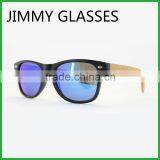 JMP584 Cheap Wholesale OEM Logo Cat 3 uv400 Blue Mirror Revo CE Polarized PC Frame Wooden Sunglasses