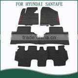 Black Floor Liner 7 Seats (Full Set: 1st, 2nd, & 3rd Row) for Hyundai Santa Fe 2013