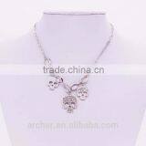 Gold Plated Crystal Long Skull Necklaces Pendants Wholesales Fashion Jewelry for Women and Men GJ-105 thumbnail-2