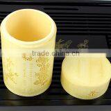 Round Handmade Bamboo Sealed Canisters thumbnail-2