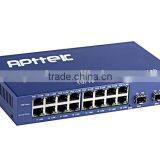 16PCS 10/100M LANS RJ45PORT 2PCS SFP Ports POE Ethernet Switch
